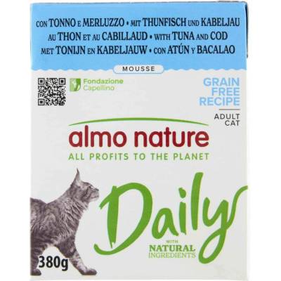 Almo Nature krmivo pre mačky s tuniakom a treskou 380 g