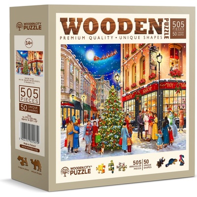 WOODEN CITY Dřevěné Vánoční ulice 2v1 EKO 505 dílků
