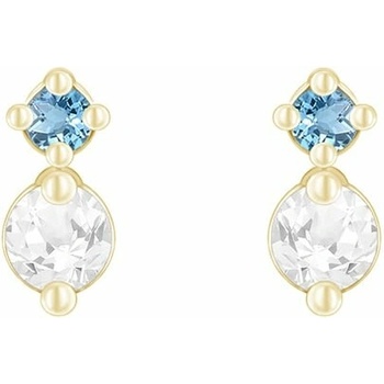 Eppi Minimalistické náušnice s moissanitmi a topásmi Coroba E42883