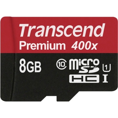 Transcend microSDHC 8GB UHS-I U1 + adapter TS8GUSDU1