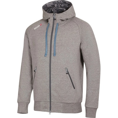 Ocun Мъжки суичър Ocun Hoodie Zipper Hoodie - Grey Paloma / Excalibur - размер XXL (017-3391-0215)