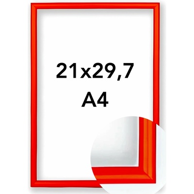 Fotorámeček BF Rozměr: A4 - 21 x 29,7 cm, Barva: Oranžová, Typ zasklení: Plexi