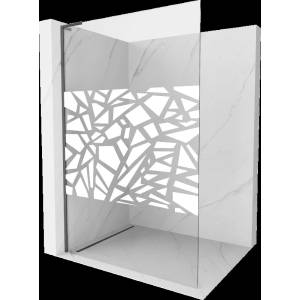 Mexen Kioto L душ-панел Walk-in 70 x 200 cm, бял модел, gun gray матов - 800-070-103-66-85 (800-070-103-66-85)