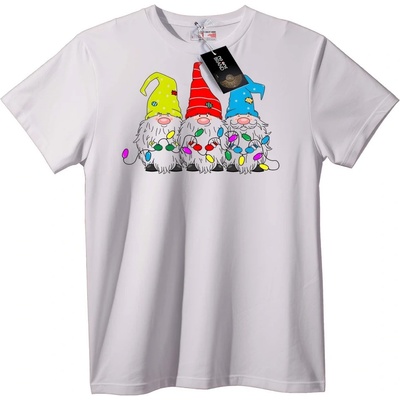 NOONEBRAND Тениска Джуджета с цветни шапки - XL, White