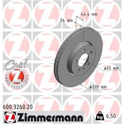 Brzdový kotúč ZIMMERMANN 600.3260.20 (600326020)
