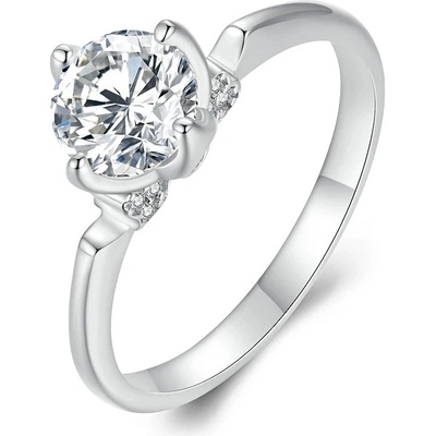 P&J Jewellery Stříbrný moissanitový prsten Kira SMR16