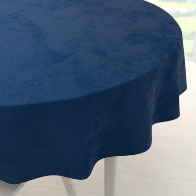 Biante Zamatový okrúhly obrus Velvet Premium SVP-036 Námornícka modrá Ø 110 cm