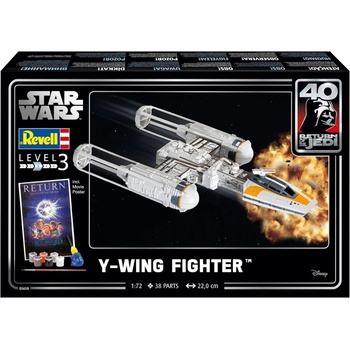 Revell Комплект модел за сглобяване, Revell, Star Wars, Y-wing Fighter, 38 части (R05658)