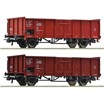 Roco 2dílná sada otevřených nákladních vozů ČSD 6600002
