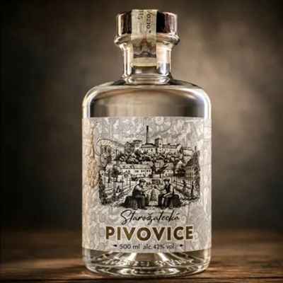 Žatecký pivovar Starožatecká 42 % pivovice ze Sedmého schodu 0,5 l (holá láhev)