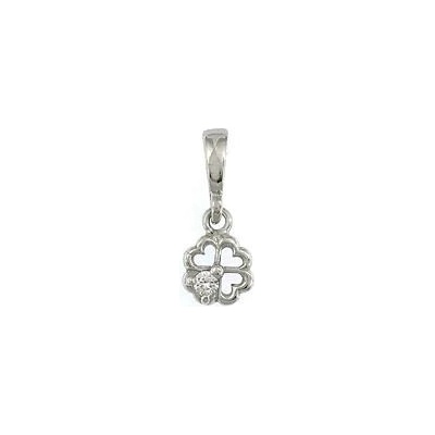 Infinitysilver Stříbrný přívěsek čtyřlístek se zirkonem malý 446532