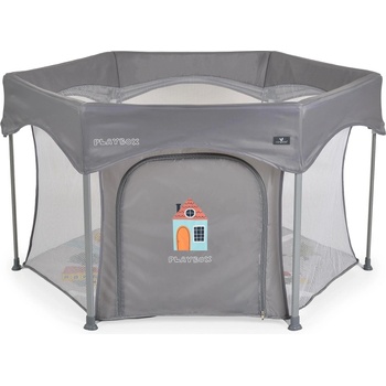 Cangaroo Детска кошара за игра Playbox сив (112149)