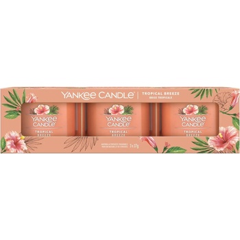Yankee Candle Комплект Tropical Breeze - Ароматна свещ, 3 х 37 g