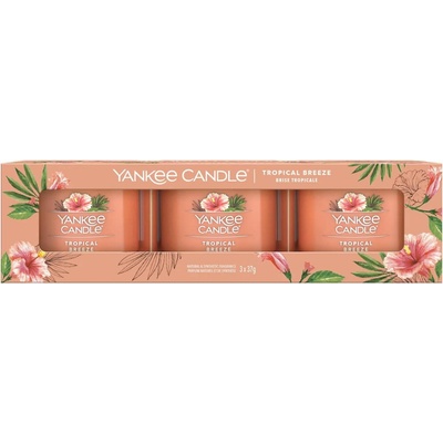 Yankee Candle Комплект Tropical Breeze - Ароматна свещ, 3 х 37 g