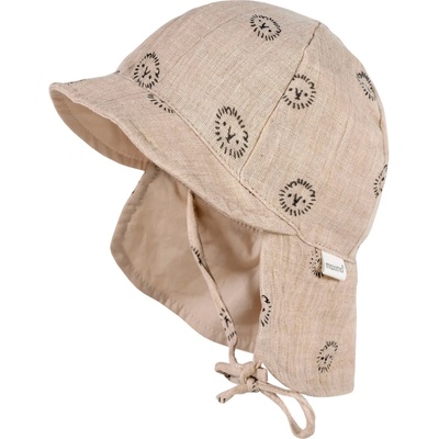 maximo Шапка с козирка maximo Baby's Peak Cap with Tie + Muslin Neck Protector Cap - Beigemeliert / Löwe - размер 39 cm (904-6332-0315)