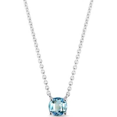 Klenota se Swiss blue topazem v bílém zlatě k0788042