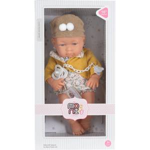 Moni Кукла Moni Toys - С жълта жилетка и биберон, 41 cm (111923)