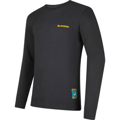 La Sportiva Мъжки пуловер La sportiva Climbing On The Moon Jumper - Carbon / Giallo (017-3380-0111)
