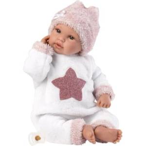 Llorens 63648 NEW BORN - реалистична кукла бебе със звуци и меко текстилно тяло - 36 (4-63648)