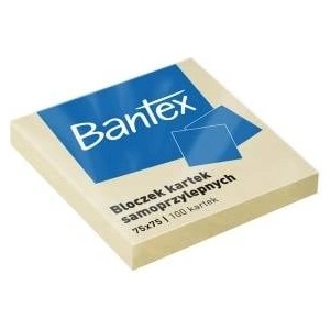 Bantex Self-adhesive block 75x75mm 100K yellow BANTEX