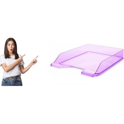 Donau odkladač A4 plastový transparentný fialový