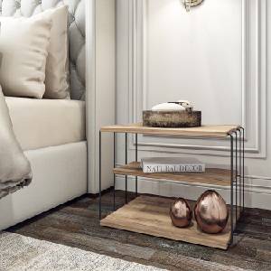 Asir Помощна масичка LIFON 40x50 cм кафява/черна (AS0632)