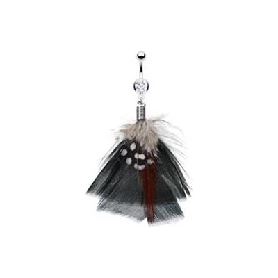 Šperky4U piercing do pupíku peříčko WP01272