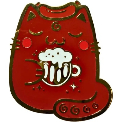 S1moonka kovový pin pivní kočička 45 mm