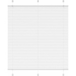 vidaXL Плисирана щора Бяла 120x100 cm Ширина на плата 119, 4 cm (4015487)