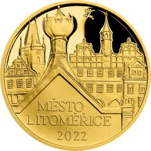 ČNB Zlatá minca 5000 Kč Mesto Litoměřice 2022 Proof 1/2 oz