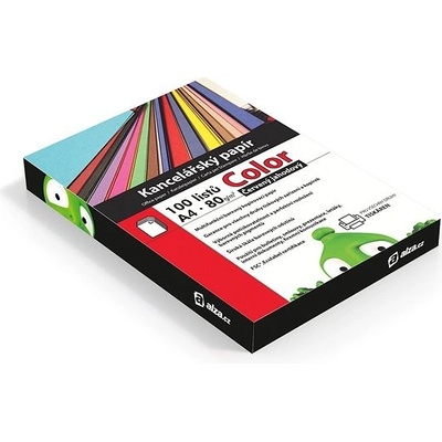 Alza Color A4 červený 80g 100 listů