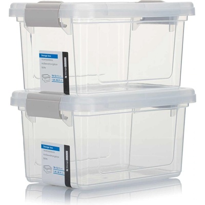 КУТИЯ ЗА СЪХРАНЕНИЕ PPRC 1250мл 18x12x11см ПРОЗРАЧНА (027100460)