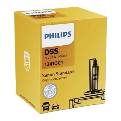 Крушка, фар за дълги светлини PHILIPS D5S, 12V, 25W, 4300K, 3350lm, 1 бр
