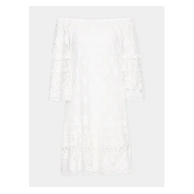 Iconique Ежедневна рокля IC23 008 Бял Regular Fit (IC23 008)