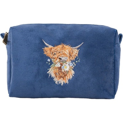 Wrendale Designs vyšívaná kosmetická taštička daisy coo kráva