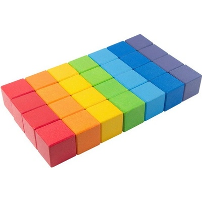 DrKO kostky Duha 4 cm 7 barev 28 ks