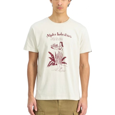 Alpha Industries Alpha Hawai T tričko pánske Vintage White