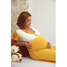 Nočná košeľa na kojenie elastická 033 smotanovo-oranžová