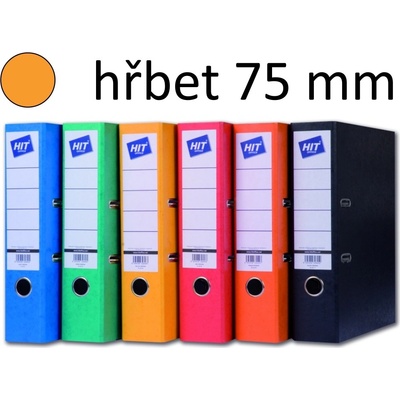 Hit Office pořadač pákový A4 75 mm KV8R prešpán žlutý