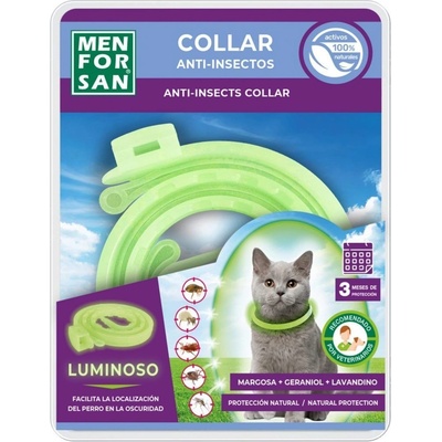 Menforsan antiparazitný luminiscenčný obojok pre mačky 33 cm