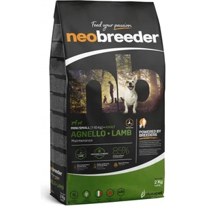 DIUSAPET Neo breeder dog lamb adult mini/small - Пълноценна храна за пораснали кучета от мини и дребни породи, с агнешко месо - 2 кг, Италия - 2407
