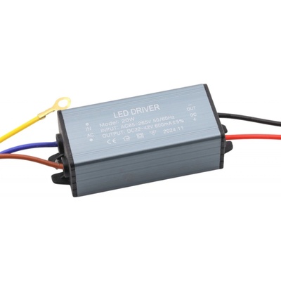 Napájecí zdroj pro 20W LED, 20-38V, 600mA, IP67