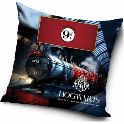 Carbotex Velúrový vankúš Harry Potter motív Expres do Rokfortu 40x40