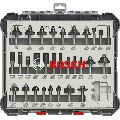 Sada fréz zmiešaných BOSCH 6 mm stopka, 30 dielna