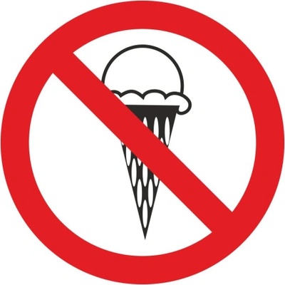 APLI самозалепващ стикер Забранено влизане с храна (10702186)