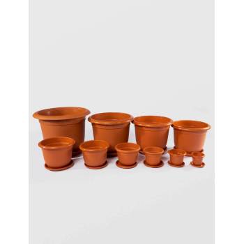 Image 1 of Sterk Plast РК Саксия с подложка кръг кафява №10 (642195)