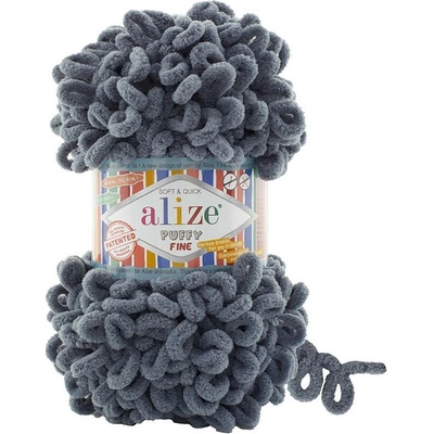 Alize příze Puffy Fine 087 šedá