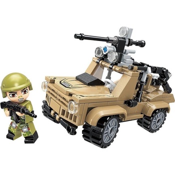 Qman Конструктор, Qman, Военен джип с оръдие, 162 части (Q22011-4)