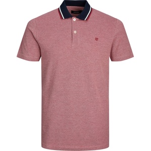 JACK & JONES Блуза с яка Jack and Jones Men's Paulos Short-Sleeve Polo Shirt - Rio Red