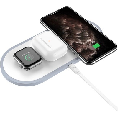 Hoco Bezdrátová nabíječka pro iPhone, Apple Watch a AirPods - Hoco, CW24 Wireless 3in1 Charger – Zboží Mobilmania